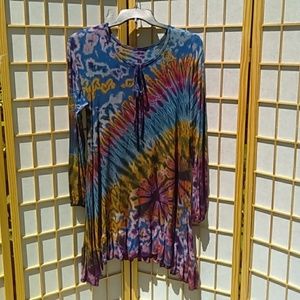 Beautifully tie-dyed tunic or dress